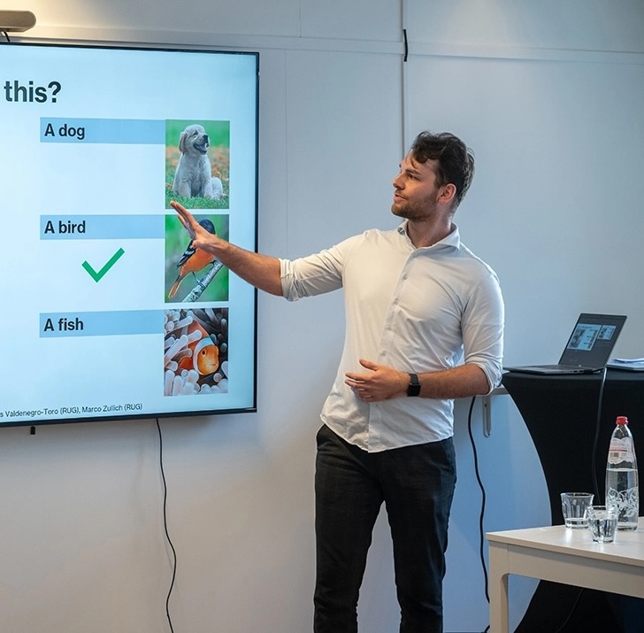 Jan Erik van Woerden presenting on computer vision